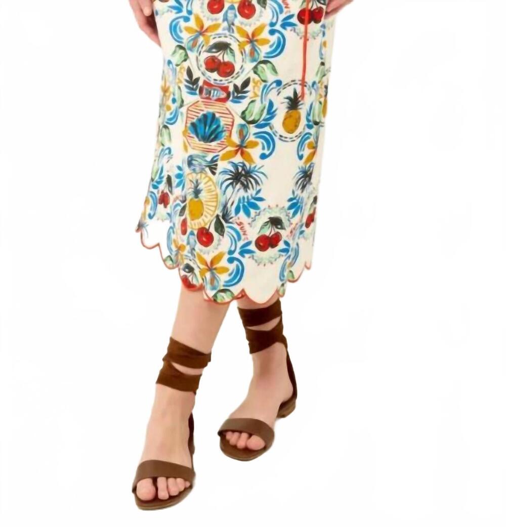 NEW MARIE OLIVER sandra wrap skirt in floragram